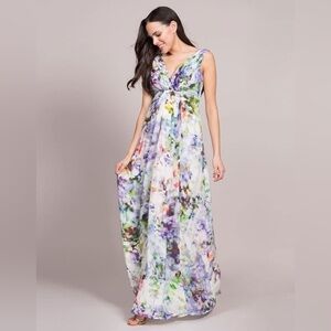 Seraphine Felicity Floral Silk Maternity Maxi Dress